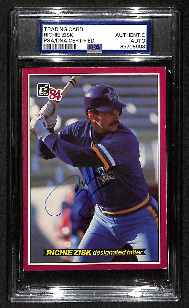 Richie Zisk Mariners Auto 1984 Donruss Action All-Stars Card PSA/DNA BA203447