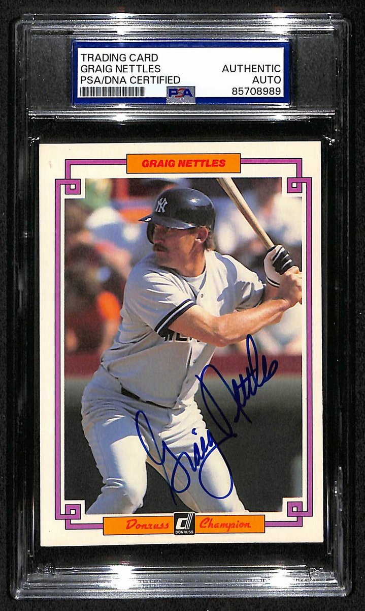 Graig Nettles Yankees Auto 1984 Donruss Champions Card PSA/DNA BA203455