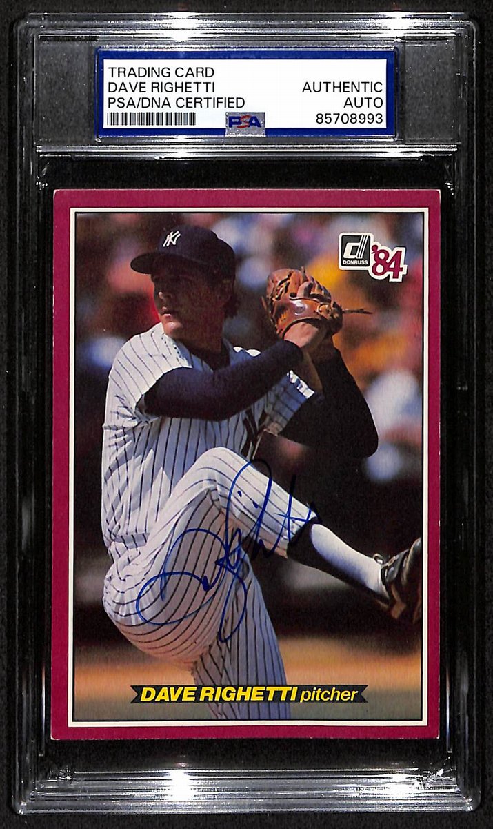 Dave Righetti Yankees Auto 1984 Donruss Action All-Stars Card PSA/DNA BA204250