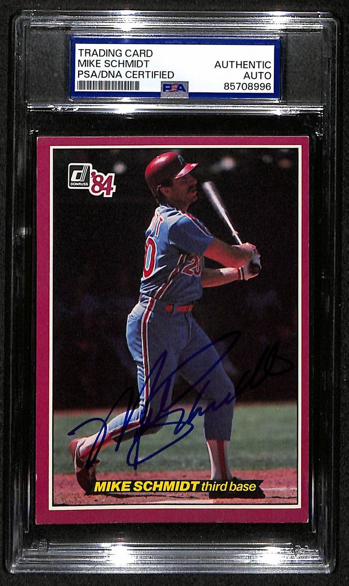 Mike Schmidt HOF Phillies Auto 1984 Donruss Action All-Stars PSA/DNA BA204254