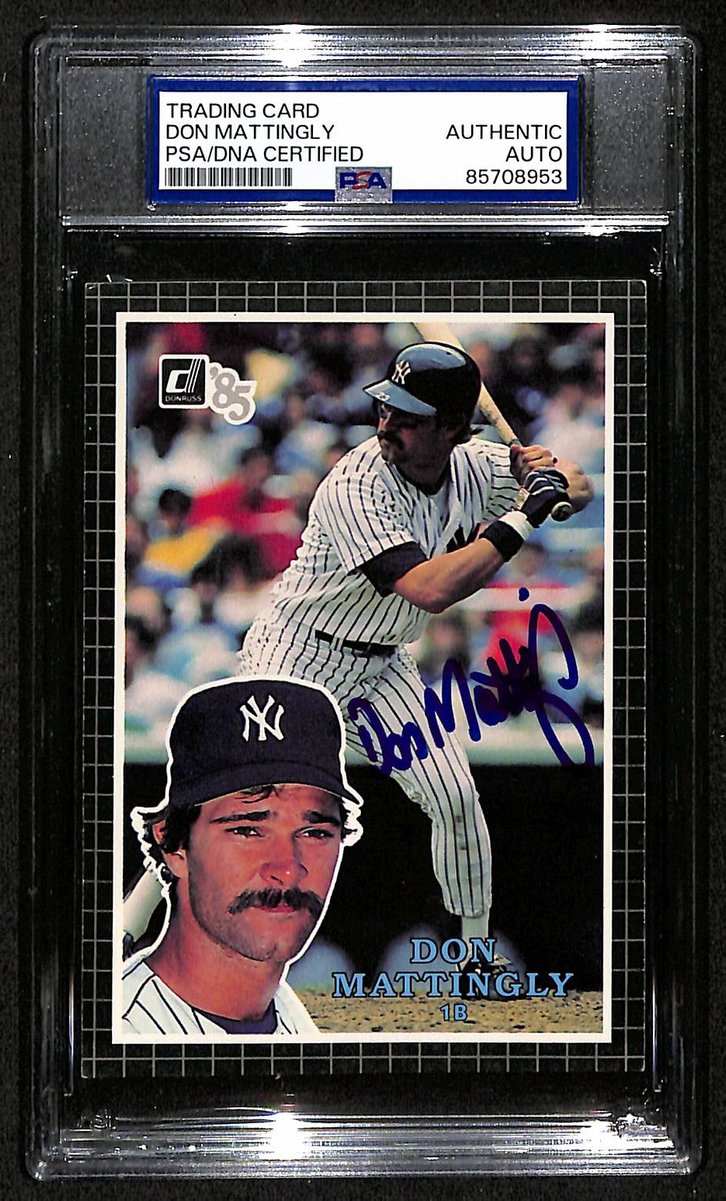 Don Mattingly Yankees Auto 1985 Donruss Action All-Stars Card PSA/DNA BA204265