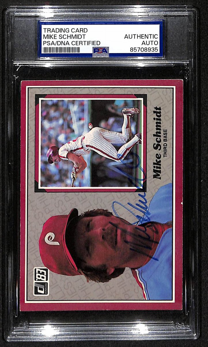 Mike Schmidt HOF Phillies Auto 1983 Donruss Action All-Stars PSA/DNA BA204267