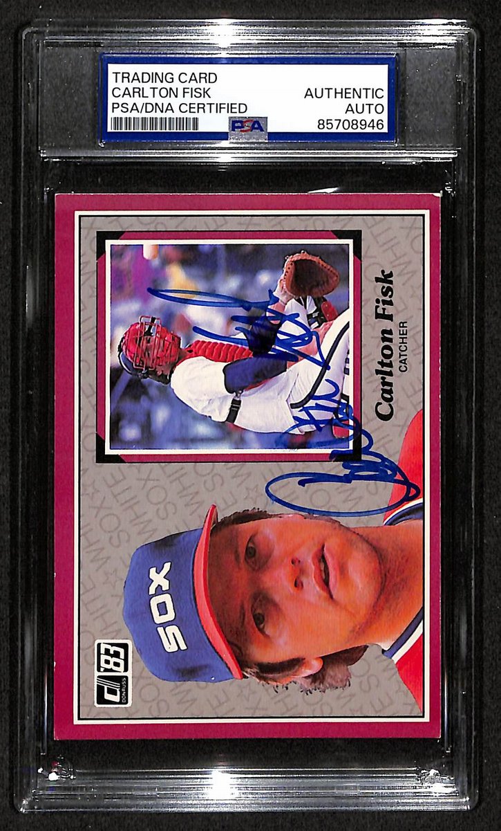 Carlton Fisk HOF White Sox Auto 1983 Donruss Action All-Stars PSA/DNA BA204270