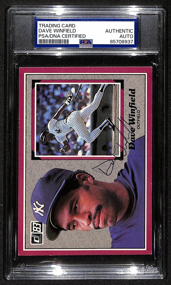 Dave Winfield HOF Yankees Auto 1983 Donruss Action All-Stars PSA/DNA BA204272