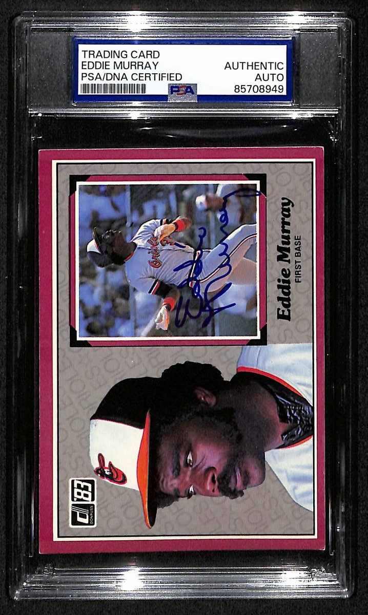 Eddie Murray HOF Orioles Auto 1983 Donruss Action All-Stars PSA/DNA BA204280