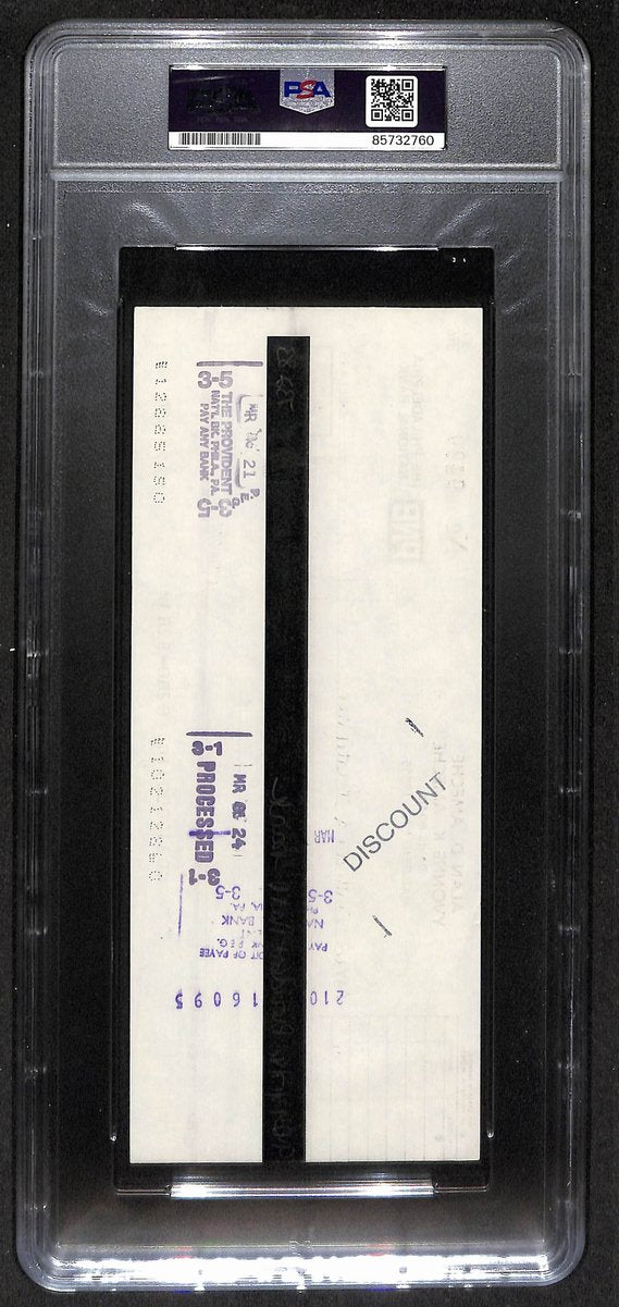 Alan Ameche Signed/Auto 1986 Bank Check 1954 Heisman Wisconsin PSA/DNA 205366