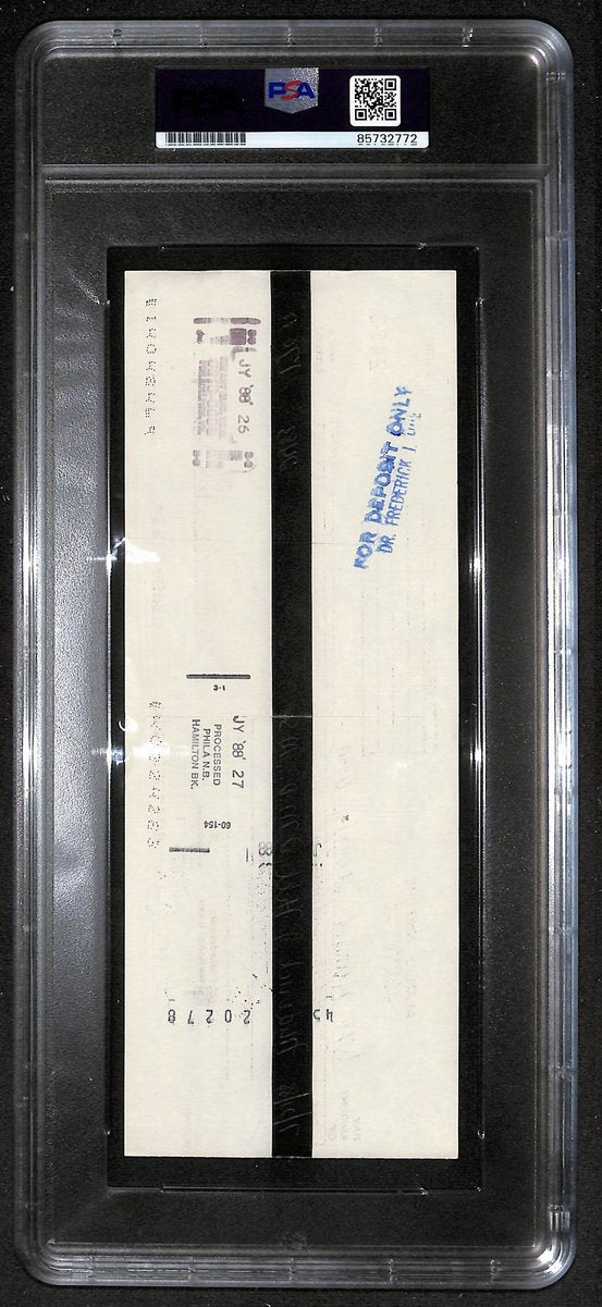 Alan Ameche Signed/Auto 1988 Bank Check 1954 Heisman Wisconsin PSA/DNA 205378
