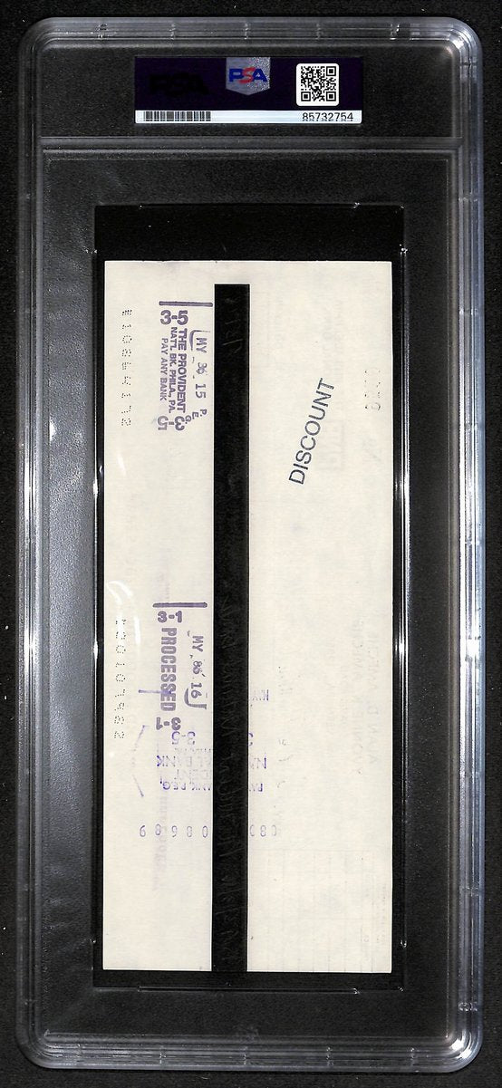 Alan Ameche Signed/Auto 1986 Bank Check 1954 Heisman Wisconsin PSA/DNA 205381