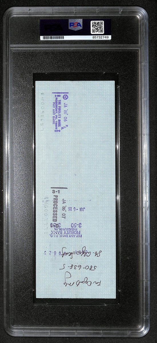 Alan Ameche Signed/Auto 1986 Bank Check 1954 Heisman Wisconsin PSA/DNA 205384