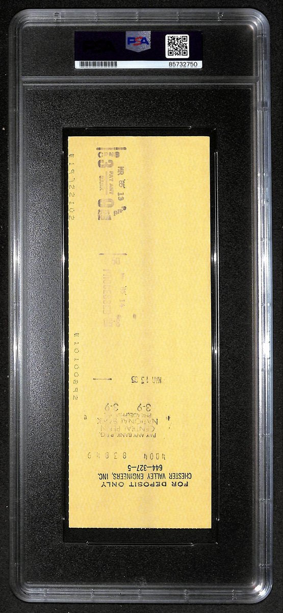 Alan Ameche Signed/Auto 1984 Bank Check 1954 Heisman Wisconsin PSA/DNA 205385