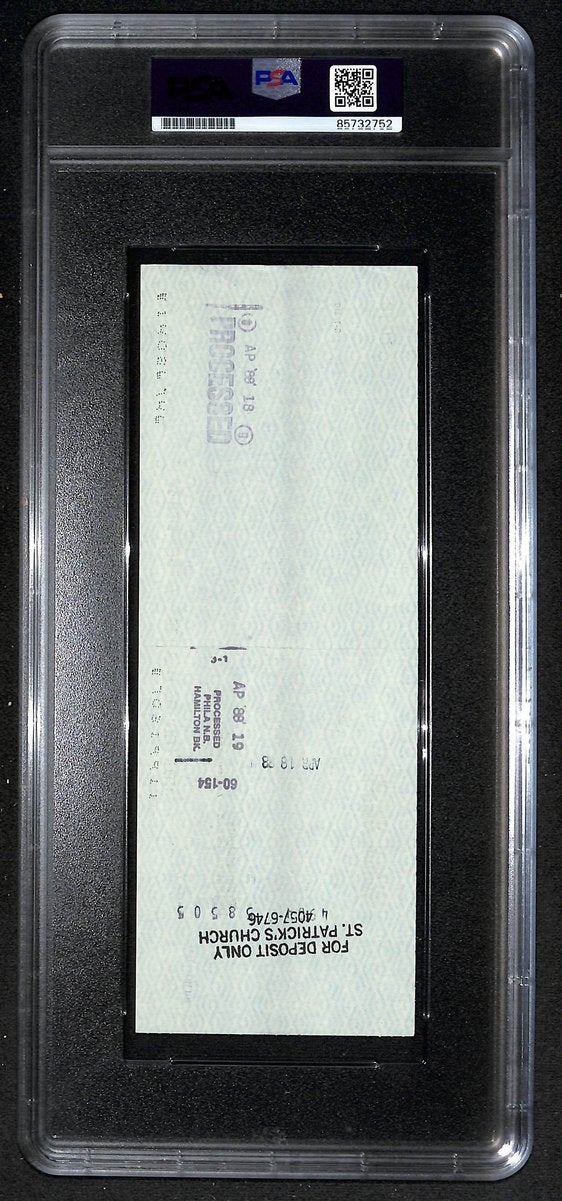 Alan Ameche Signed/Auto 1988 Bank Check 1954 Heisman Wisconsin PSA/DNA 205387