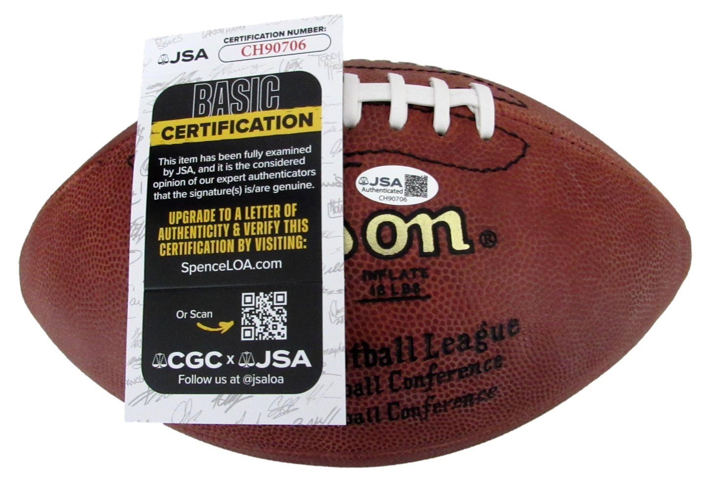 Hugh McElhenny HOF Signed/Inscribed Wilson NFL Leather Football 49ers JSA 204869
