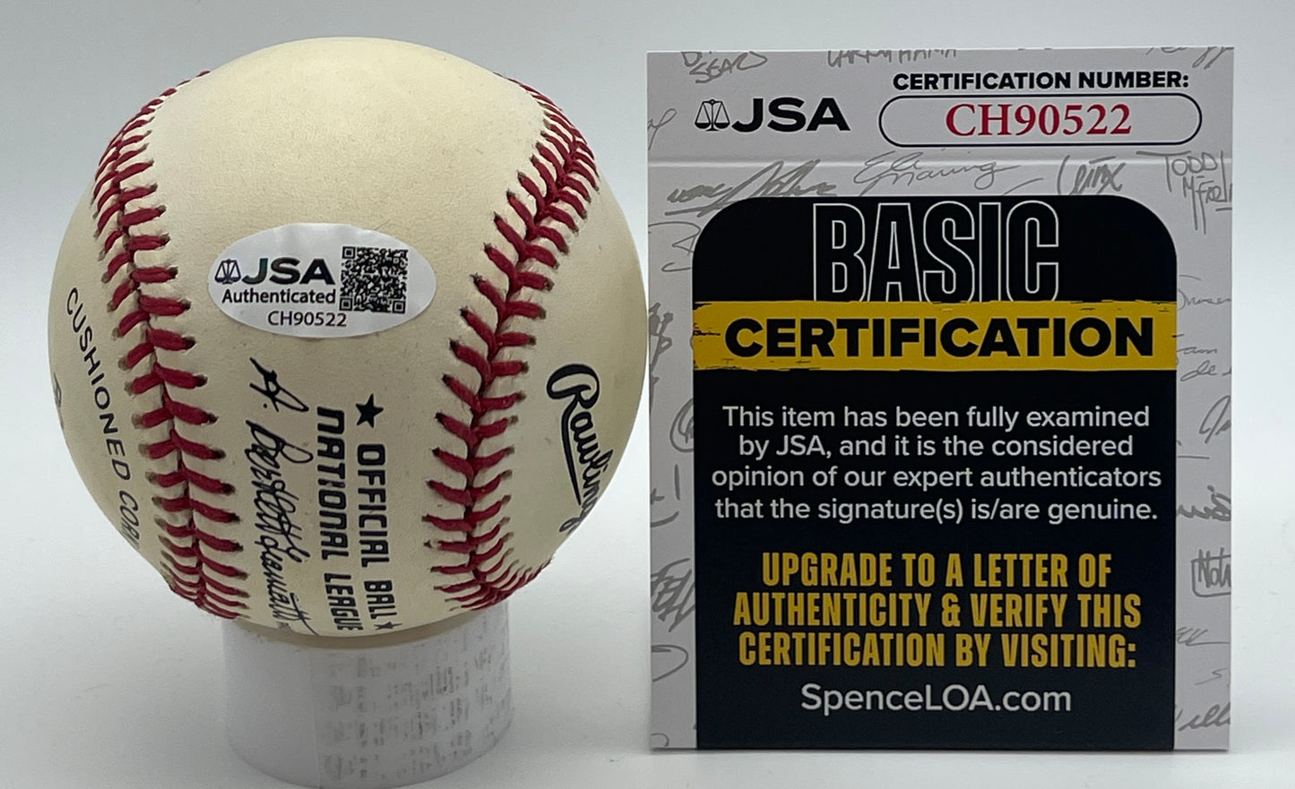 Carl Erskine Signed/Autographed ONL Baseball Brooklyn Dodgers JSA 206162