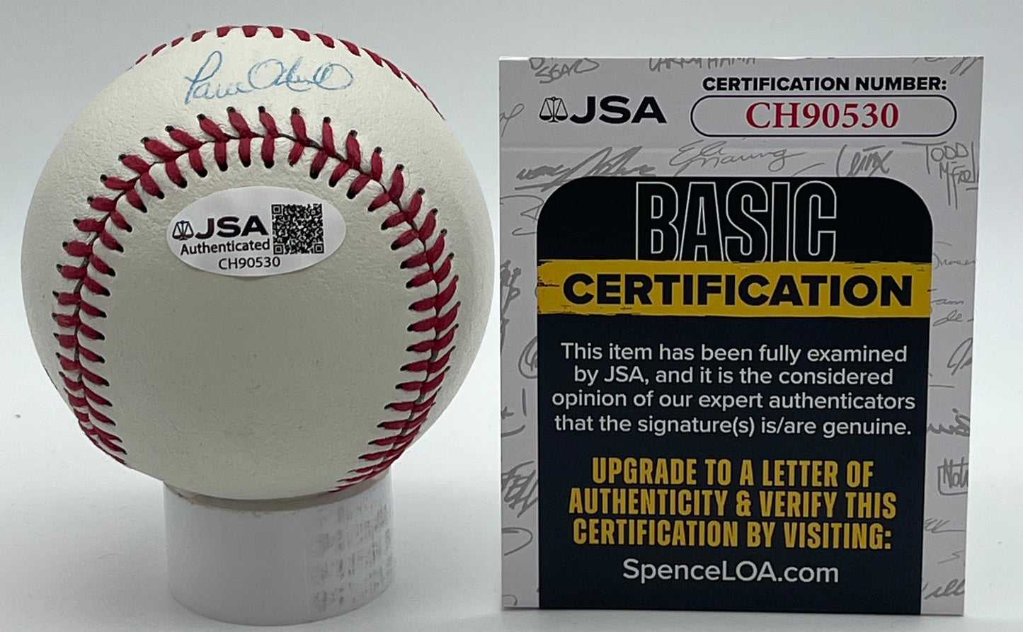 Paul O'Neil Signed/Autographed OL Baseball New York Yankees JSA 206163