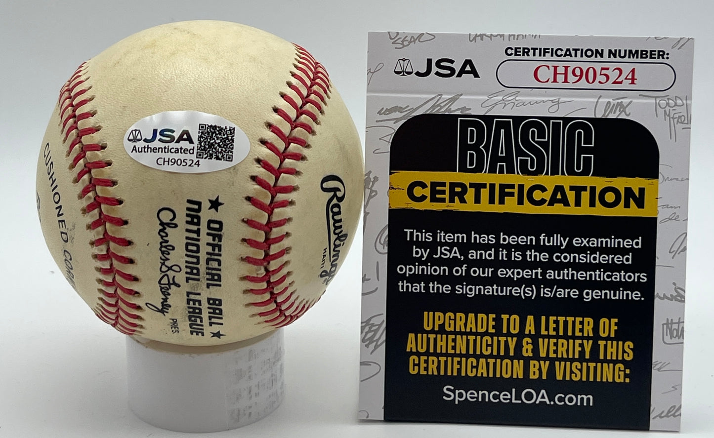 Carl Erskine Signed/Autographed ONL Baseball Brooklyn Dodgers JSA 206165