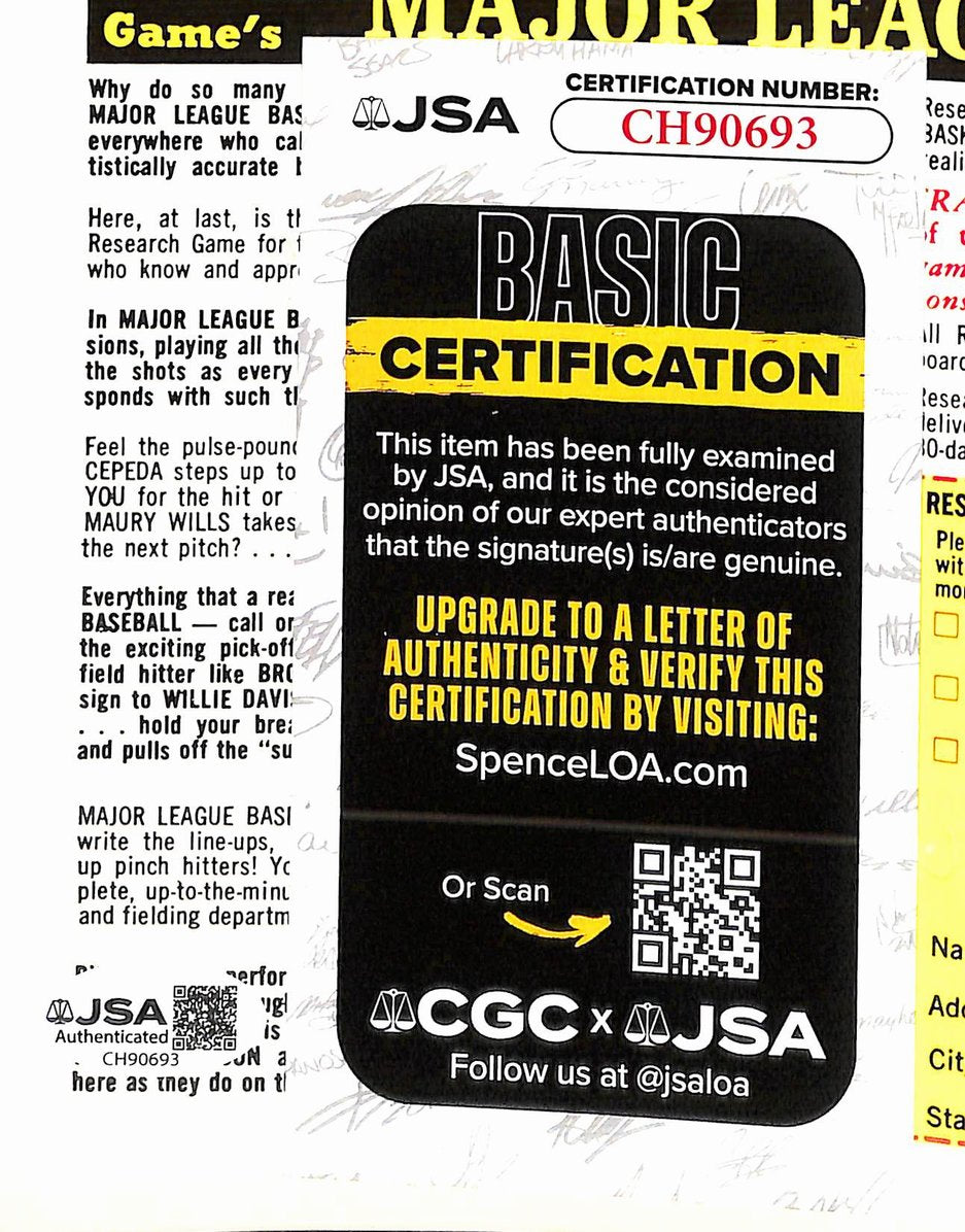 Orlando Cepeda Signed/Autographed 1968 Street & Smith's Yearbook JSA