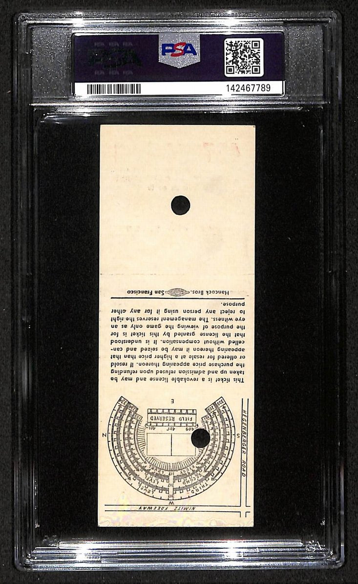 1966 AFL All Star Game Full Ticket East vs. West RARE PSA/DNA EX-MT-6 205899