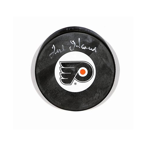 Ted Harris Philadelphia Flyers Autographed/Signed Hockey Puck BA187862