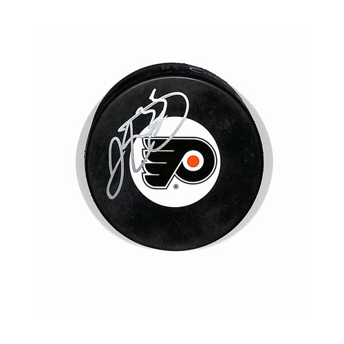 Jeremy Duchesne Philadelphia Flyers Autographed/Signed Hockey Puck BA187864
