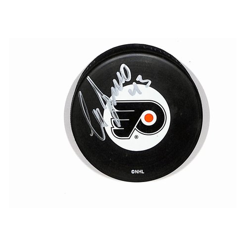 Lars Jonsson Philadelphia Flyers Autographed/Signed Hockey Puck BA187865
