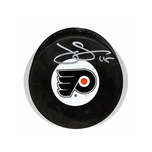 Jody Shelley Philadelphia Flyers Autographed/Signed Hockey Puck BA187879