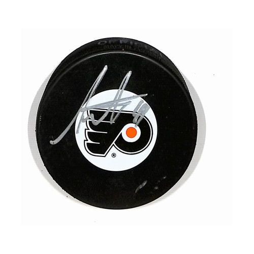 Andrew Alberts Philadelphia Flyers Autographed/Signed Hockey Puck BA187897