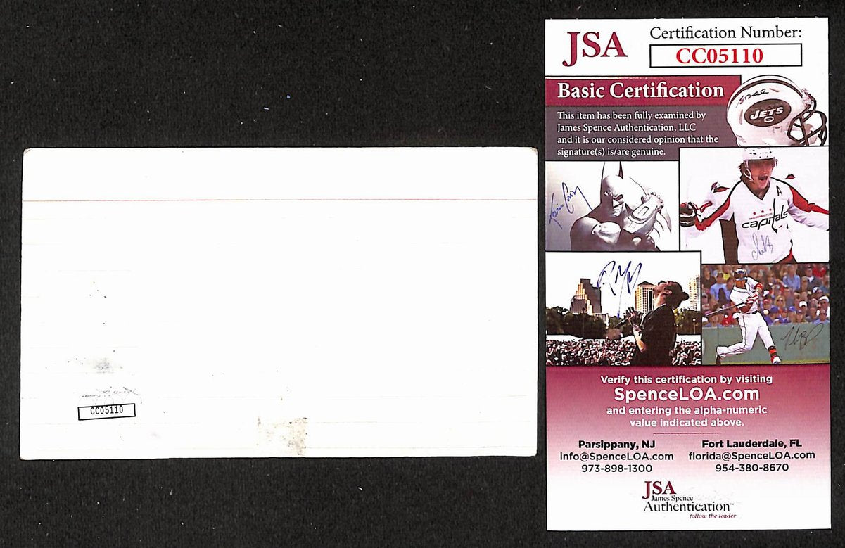 Lynn Redgrave Signed/Autographed 3x5 Index Card Actress JSA BA205481