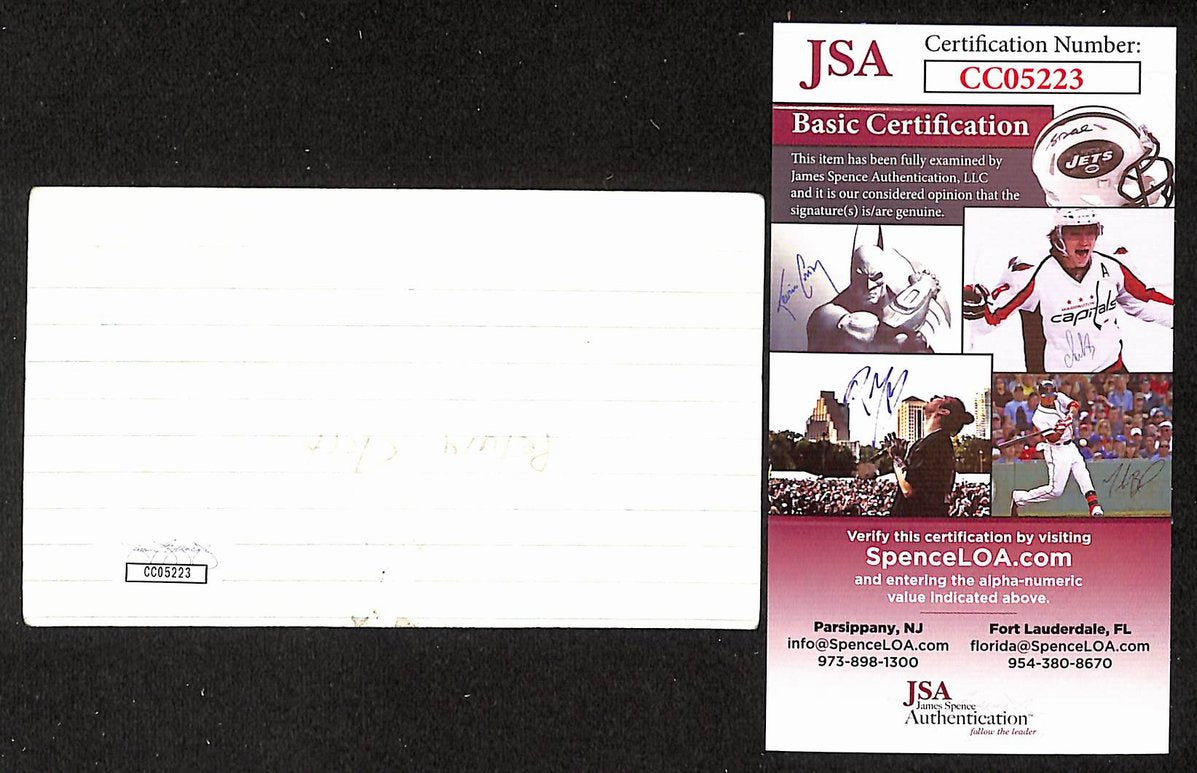 Petula Clark Signed/Autographed 3x5 Index Card Actress JSA BA205488