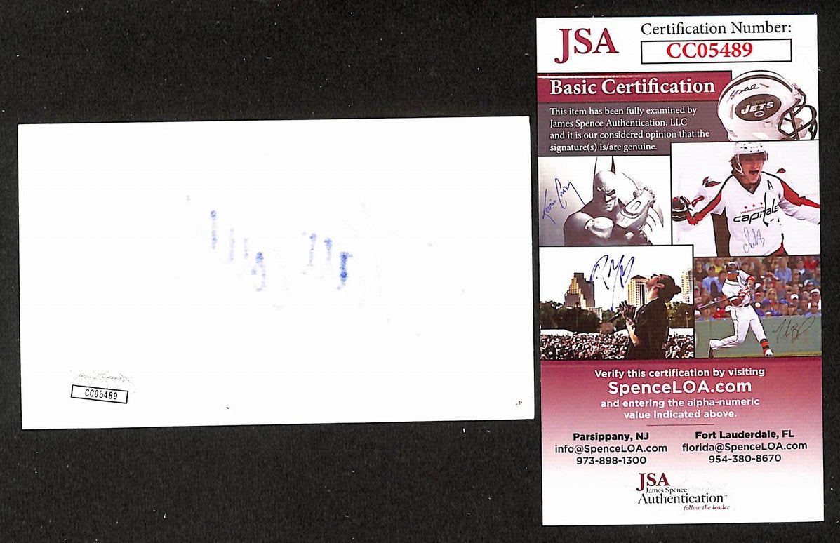 Matt Lauer Signed/Autographed 3x5 Index Card NBC News JSA BA205500