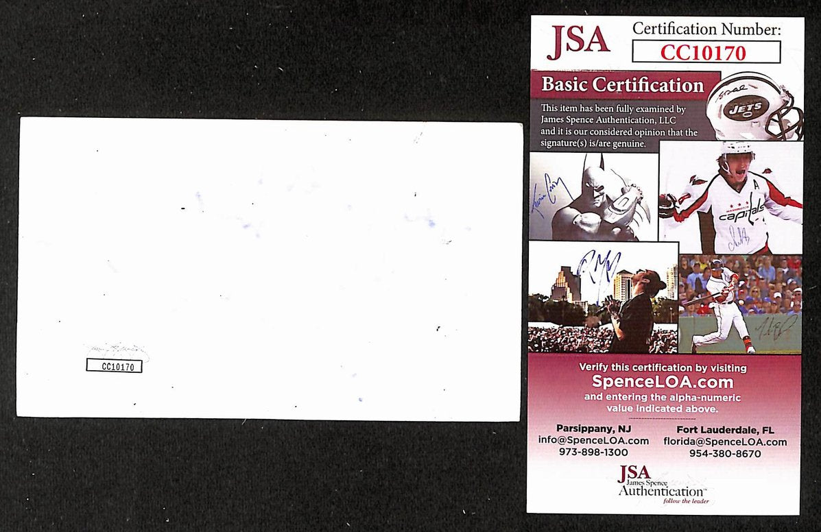 Portia de Rossi Signed/Autographed 3x5 Index Card Actress JSA BA205507