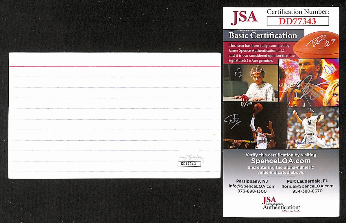 John Tavares Signed/Autographed 3x5 Index Card Toronto Maple Leafs JSA BA205523