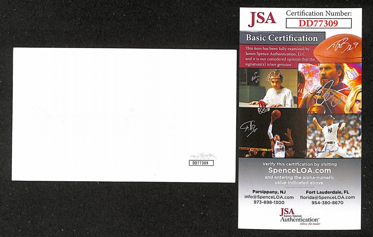 Ruslan Salei Signed/Autographed 3x5 Index Card Detroit Red Wings JSA BA205526