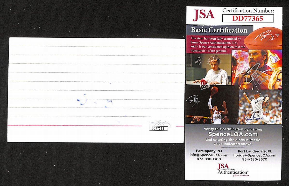 Shea Weber Signed/Autographed 3x5 Index Card Canadiens Blackhawks JSA BA205528