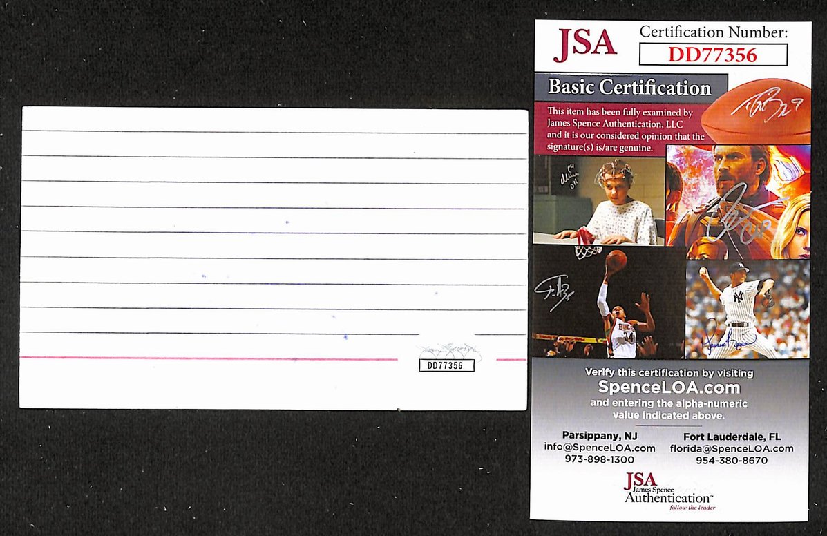 Tyler Seguin Signed/Autographed 3x5 Index Card Dallas Stars JSA BA205530