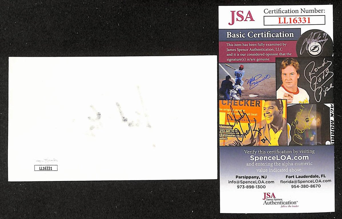 Harold Baines Signed/Autographed 3x5 Index Card HOF White Sox JSA BA205573