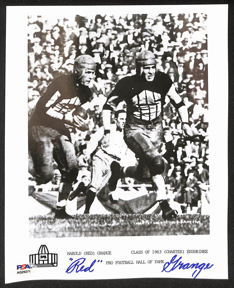 Red Grange Signed/Auto 8x10 Official Pro Football HOF Photo PSA/DNA 205930