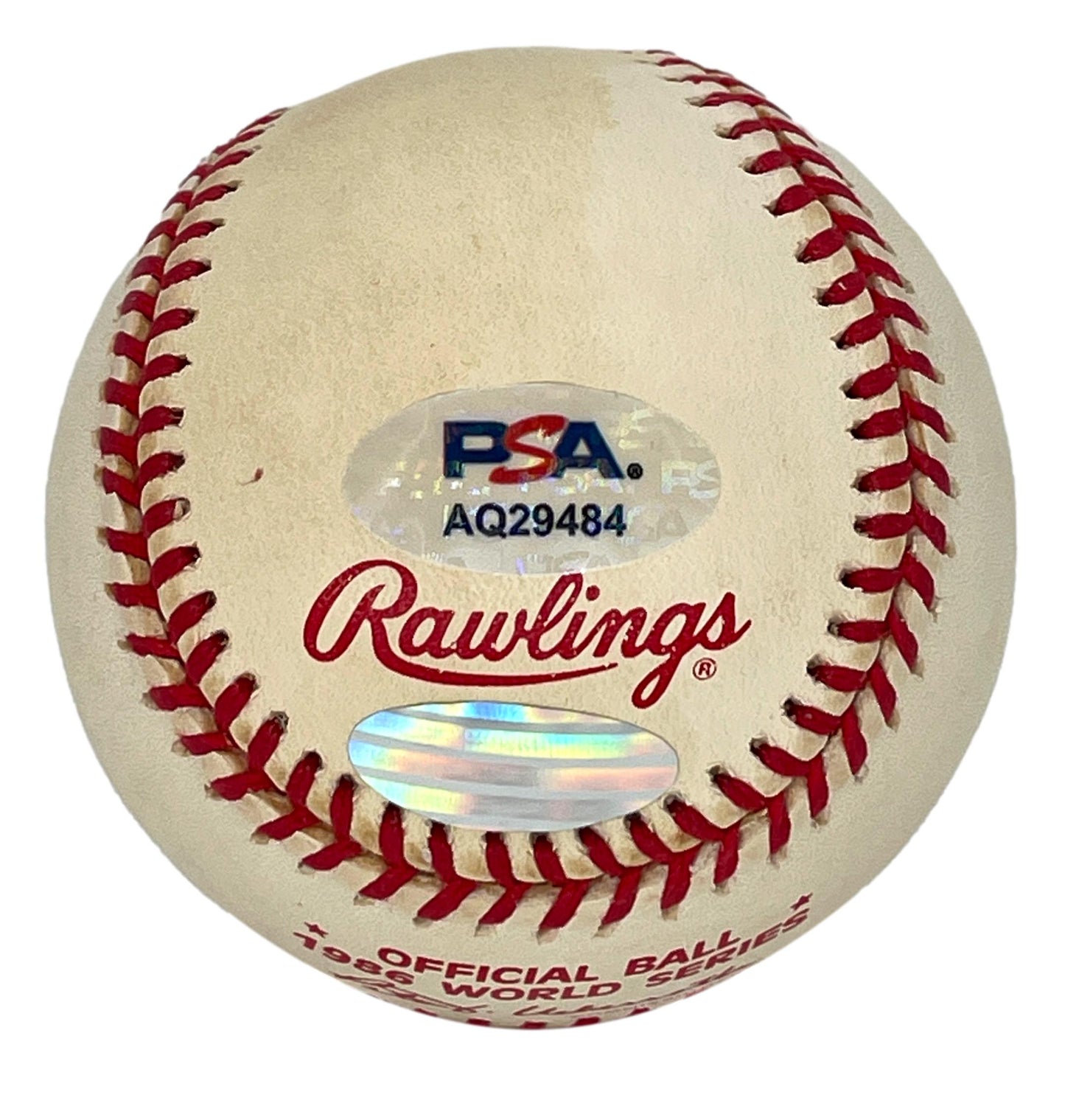 Bill Buckner/Mookie Wilson Signed/Auto 1986 World Series Baseball PSA/DNA 205958