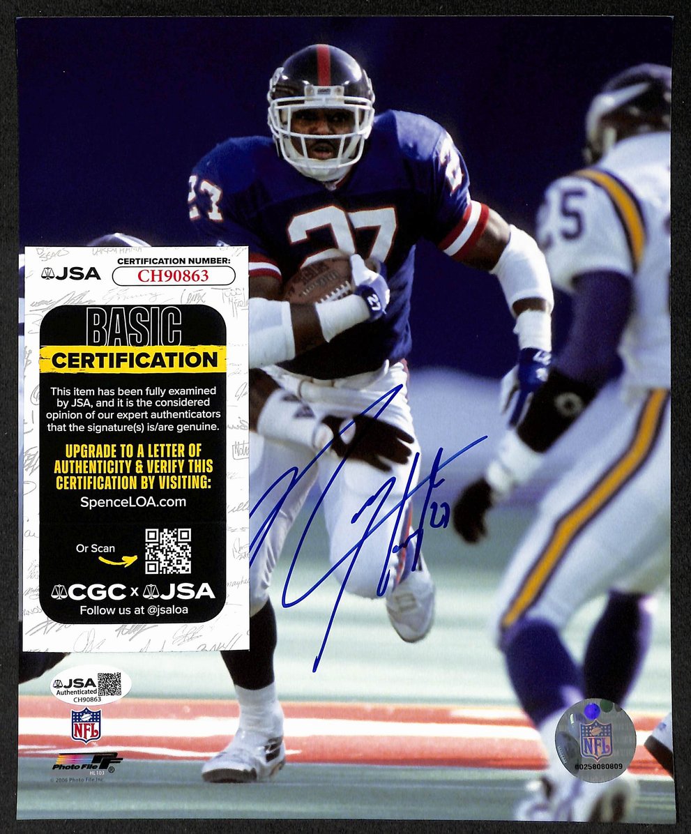Rodney Hampton Signed/Autographed 8x10 Photo New York Giants JSA 206043