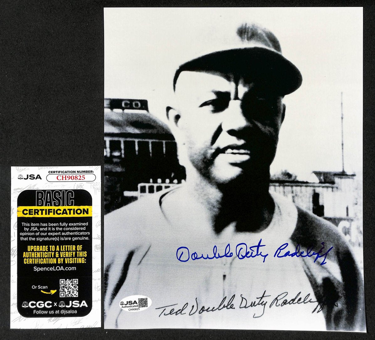 Ted Double Duty Radcliffe Signed/Autographed 8x10 Photo Black Barons JSA 206045