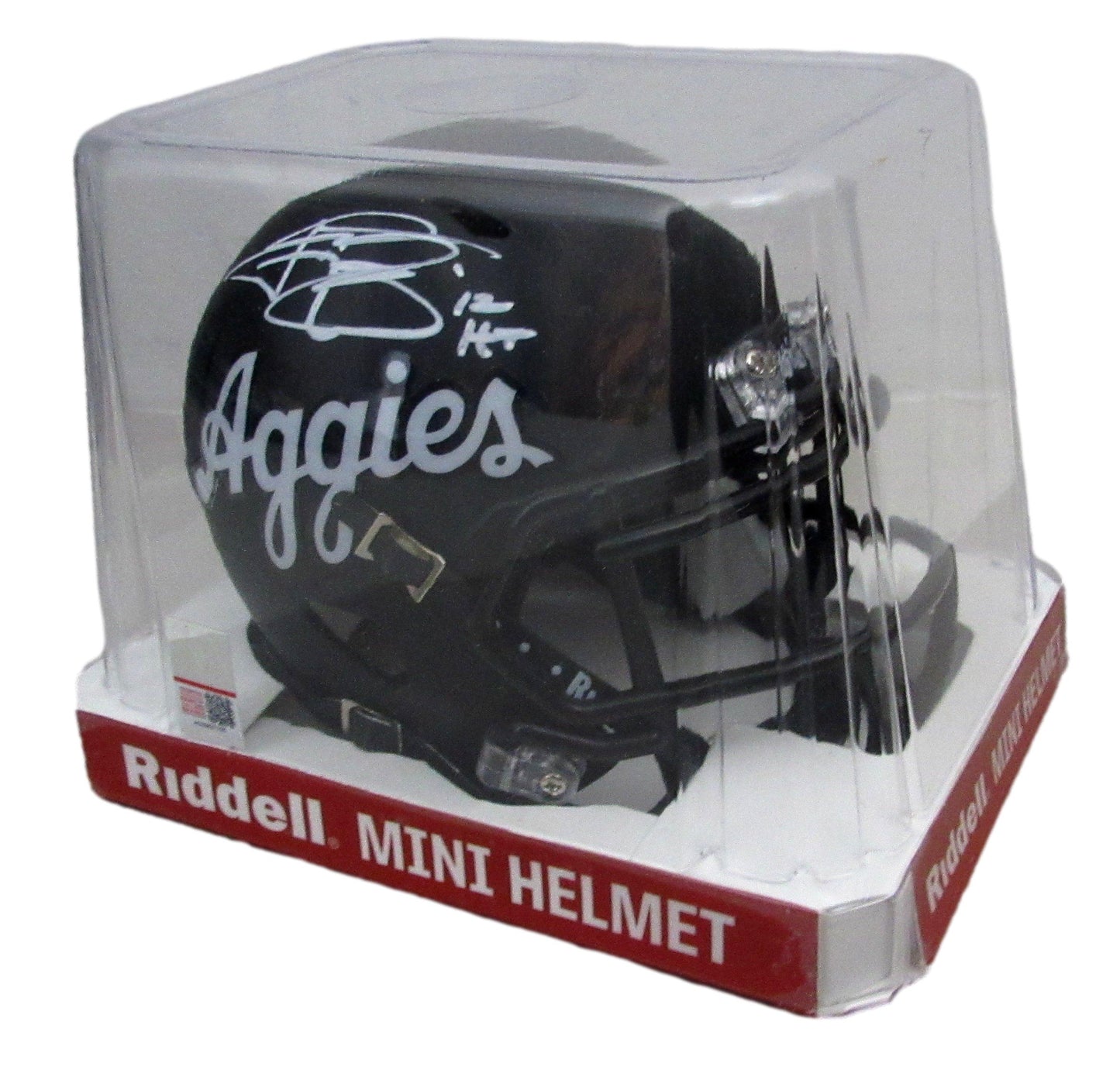 Johnny Manziel Signed/Inscribed Texas A&M Script Mini Helmet Beckett 204882