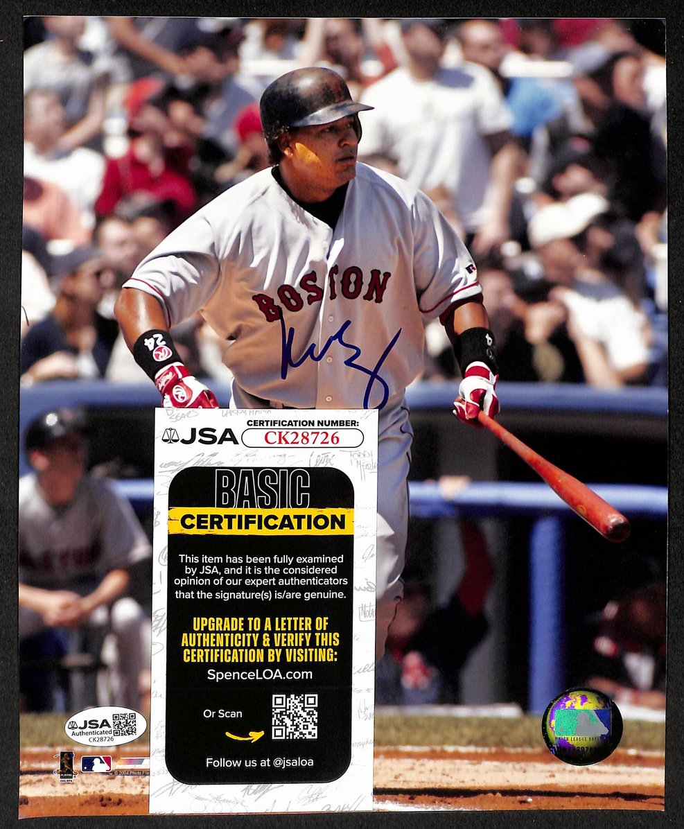 Manny Ramirez Signed/Autographed 8x10 Photo Boston Red Sox JSA 206103