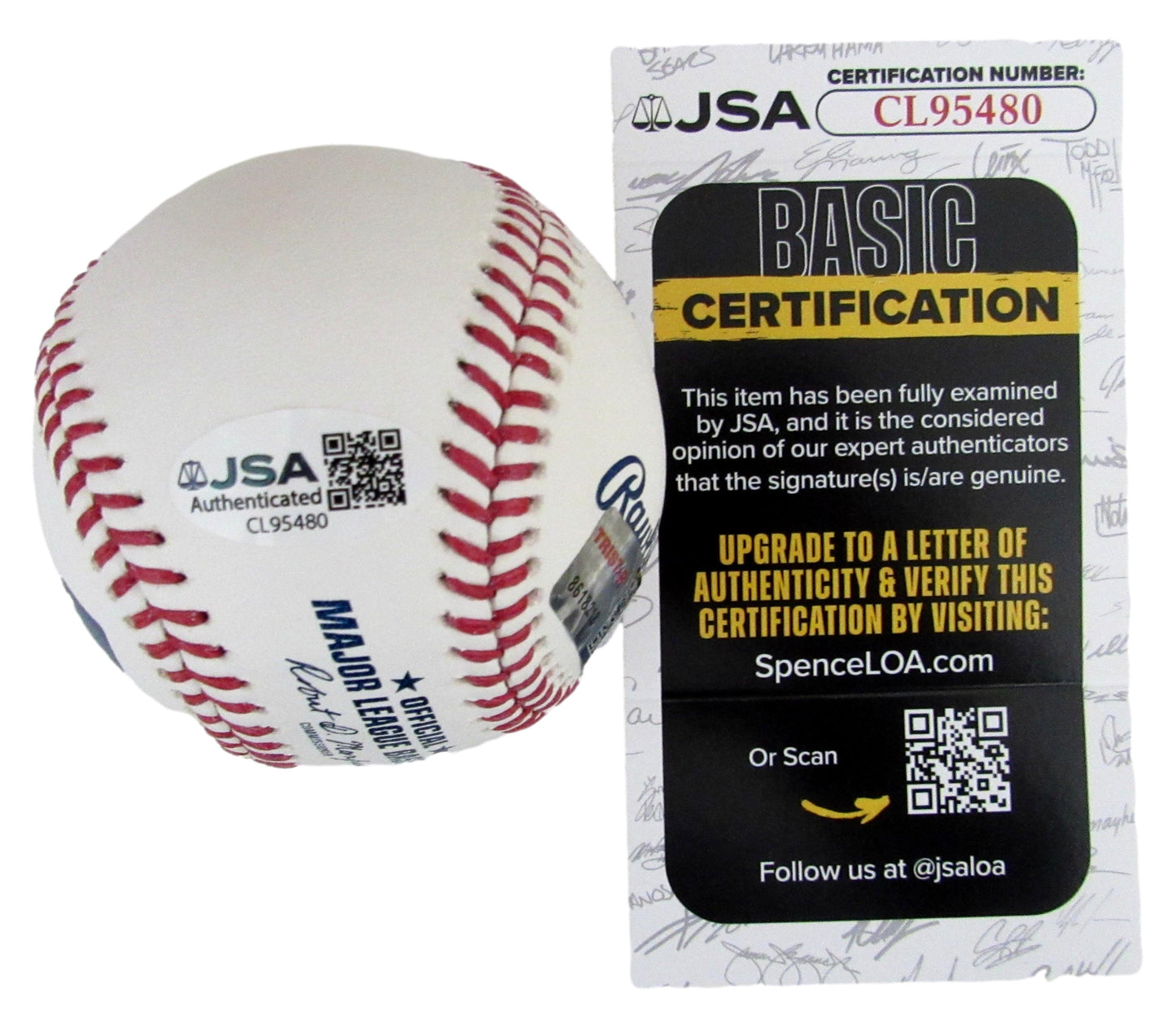 Will Clark Signed/Auto OML Baseball San Francisco Giants JSA TriStar 207749