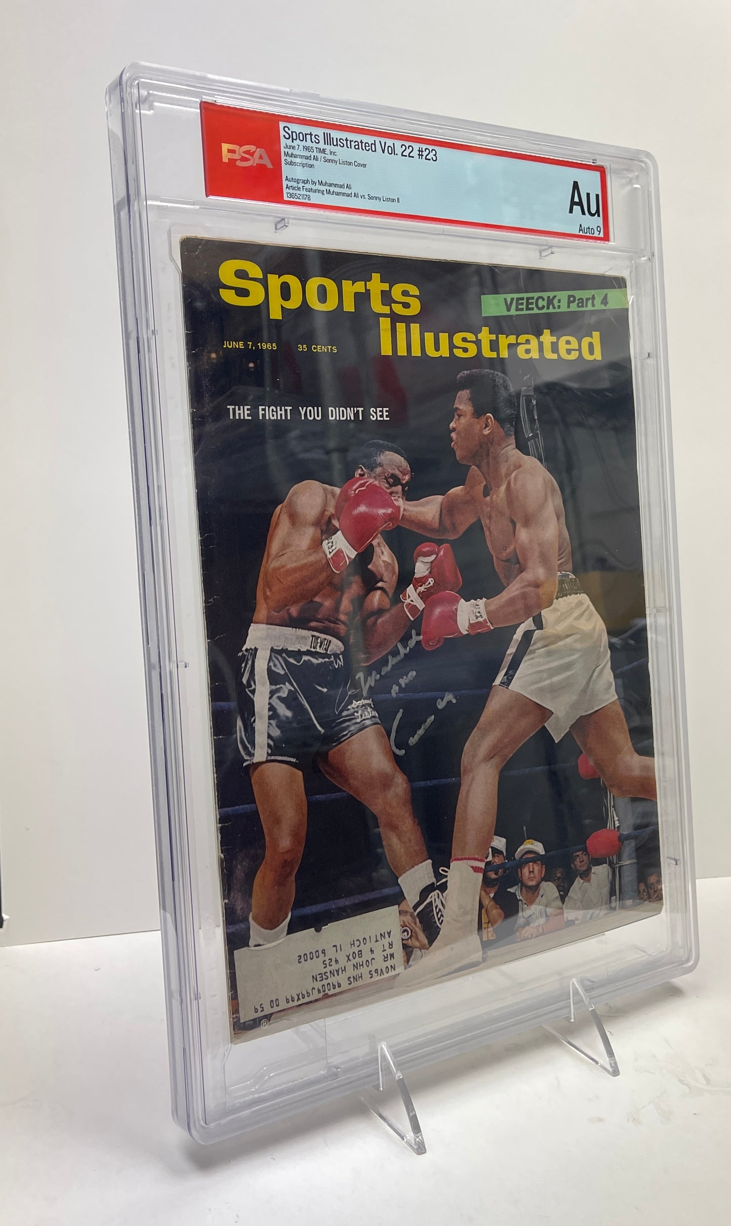 Muhammad Ali Cassius Clay Signed 1965 Sports Illustrated Magazine AUTO 9 PSA/DNA