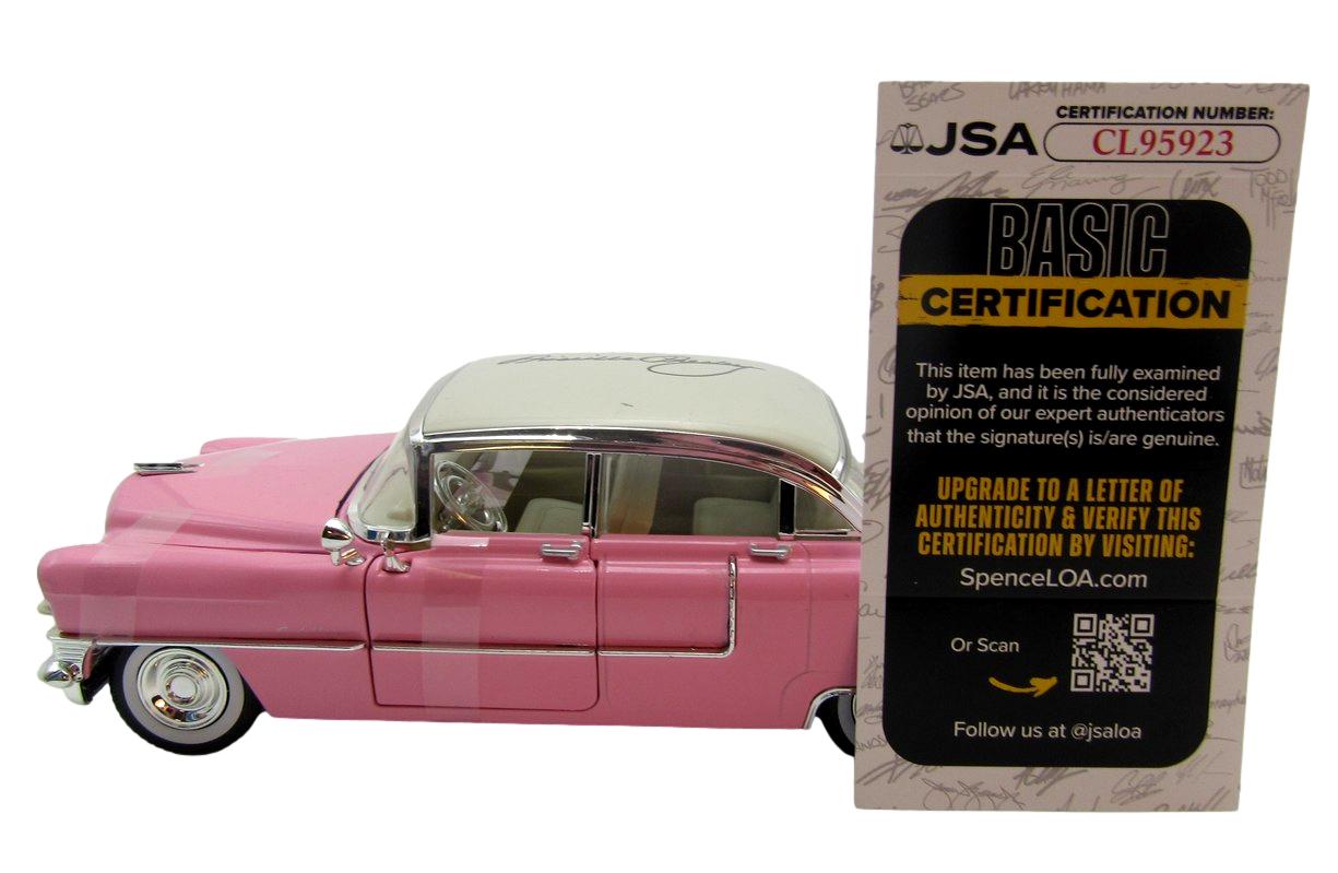 Pricilla Presley Signed 1:18 Scale 1955 Pink Cadillac Diecast Car JSA 204896