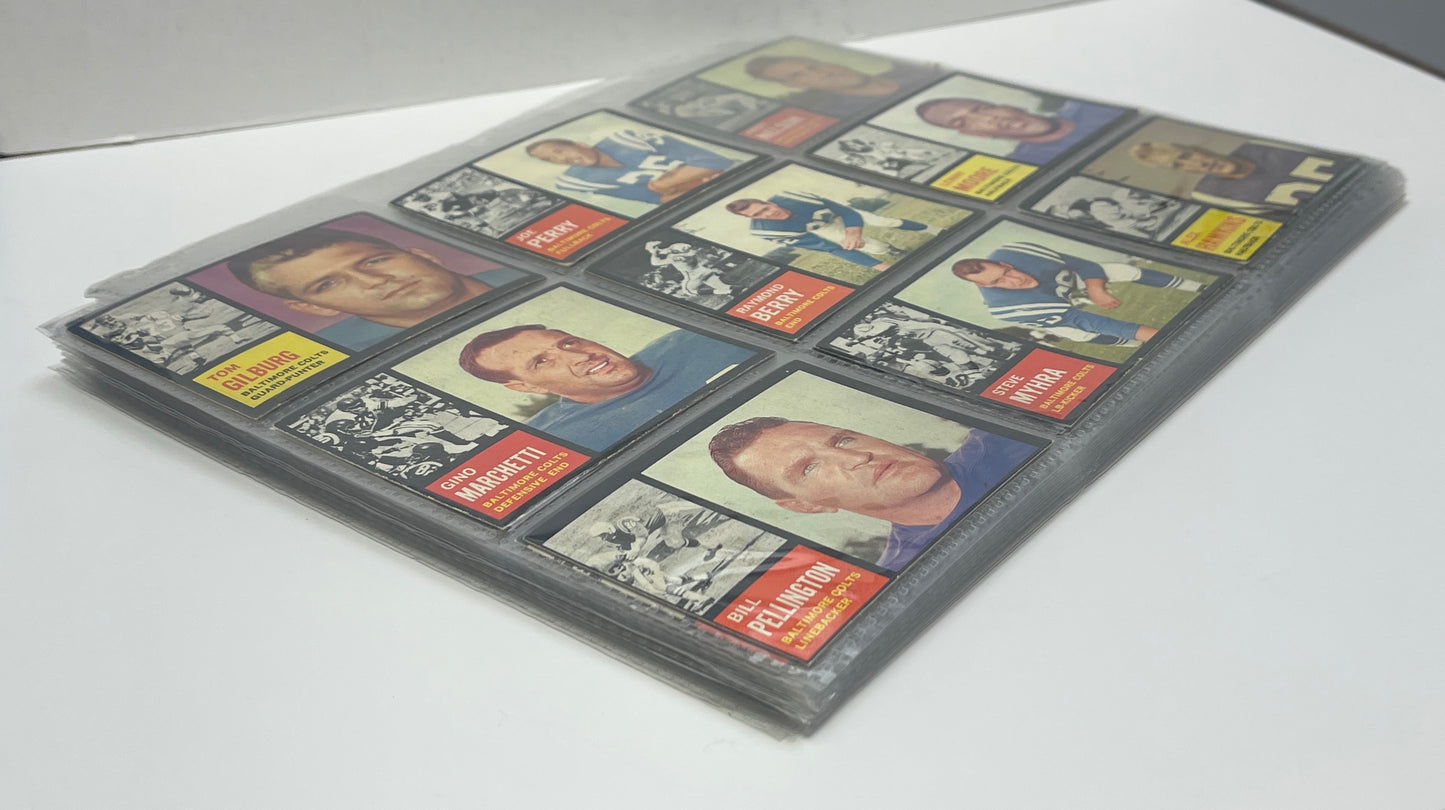 1962 Topps Football Card Complete Set (1-176) Brown Taylor Ditka Unitas 207529