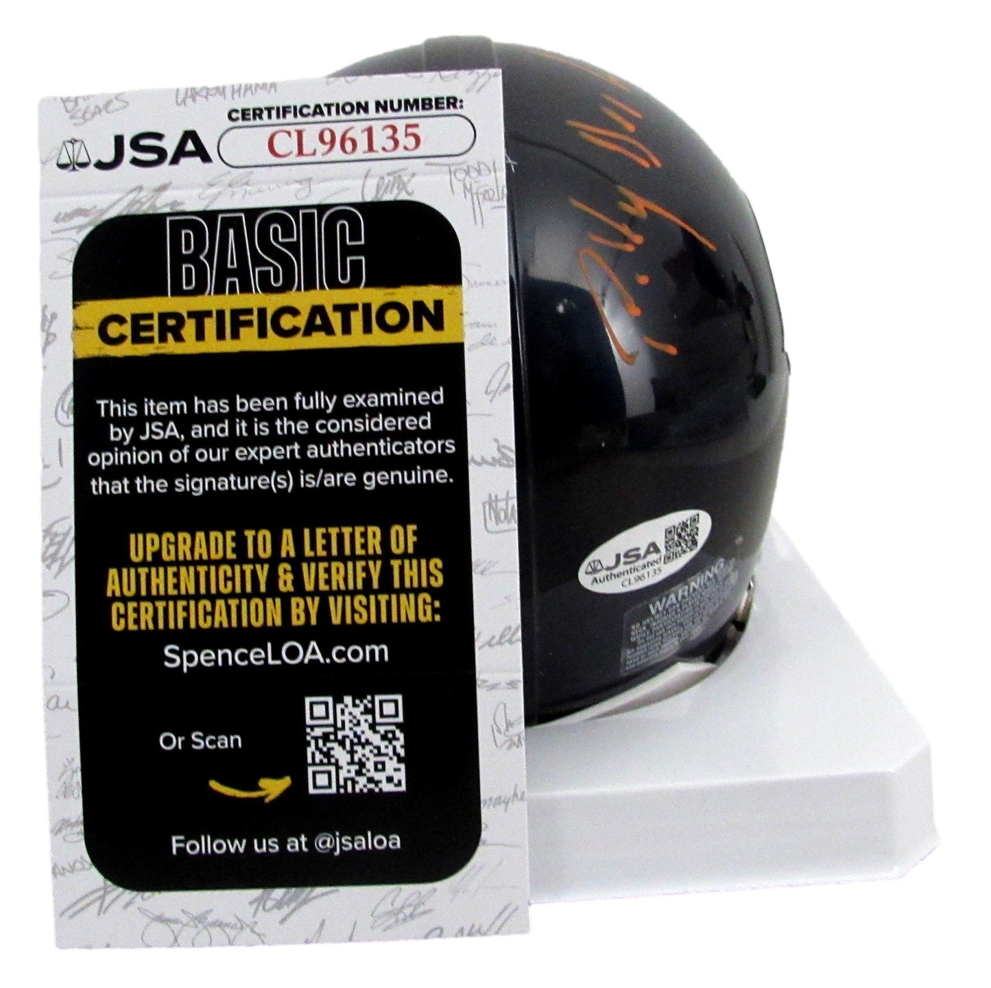 Billy Dee Williams Signed Mini Football Helmet Bears "Brian's Song" JSA 208018