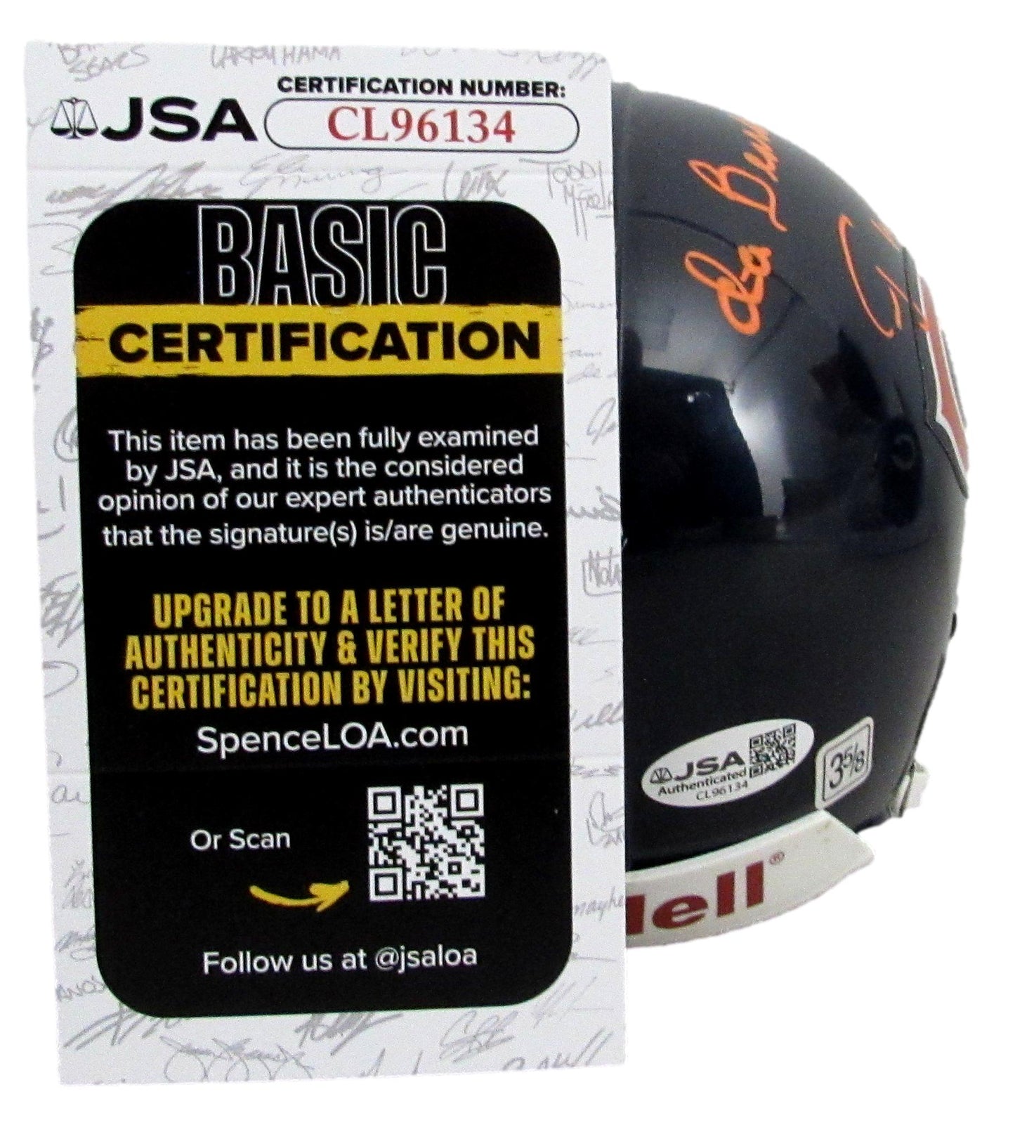 George Wendt Signed/Inscr Mini Football Helmet Bears "Cheers" JSA 208019