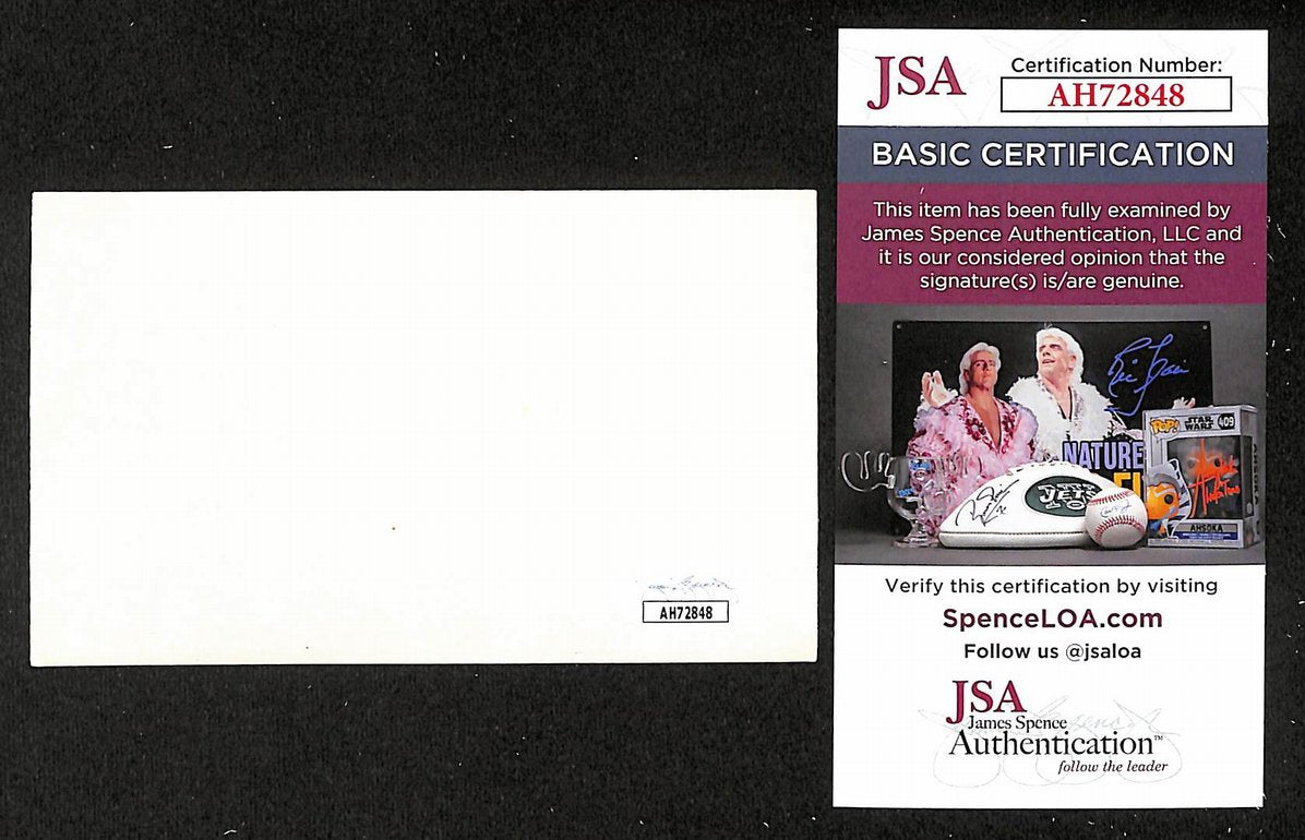 Gene Fullmer Boxer Autographed/Signed 3x5 Index Card JSA BA205805