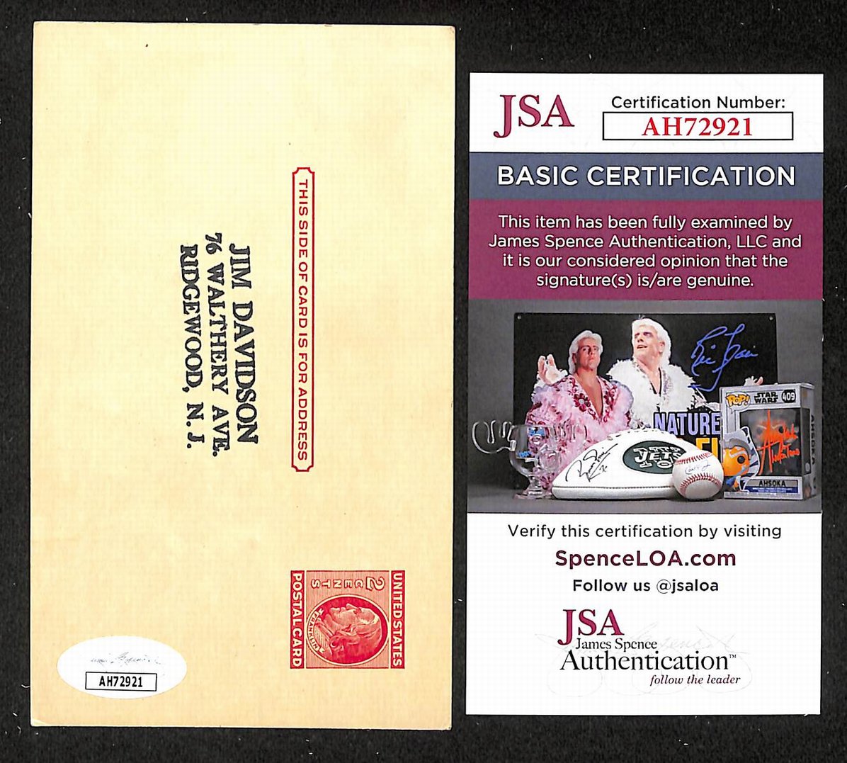 Jim Greengrass Reds Autographed/Signed 4x6 GPC Postcard JSA BA208314