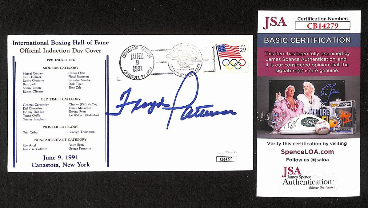 Floyd Patterson Boxing HOF Signed/Auto FDC First Day Cover Envelope JSA 314